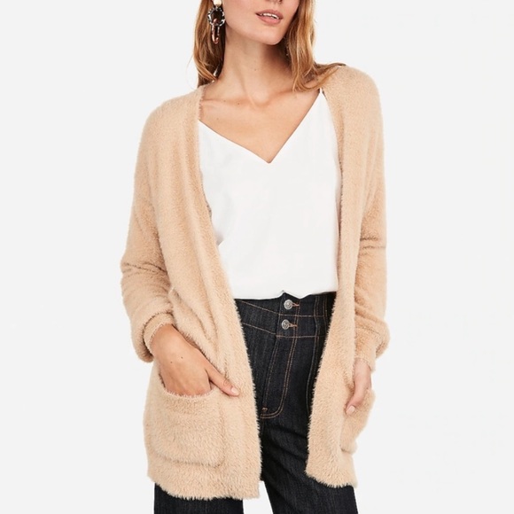 Express Sweaters - Express Fuzzy Cardigan